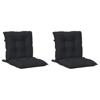 Niedriglehner Stuhlkissen Set 2 stk. Polyester Melange Schwarz