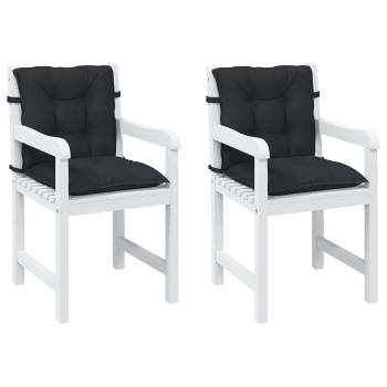 Niedriglehner Stuhlkissen Set 2 stk. Polyester Melange Schwarz