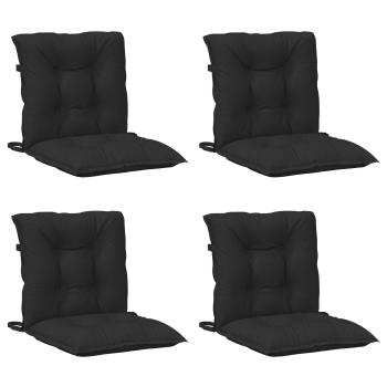 Niedriglehner Stuhlkissen Set 4 stk. Polyester Melange Schwarz