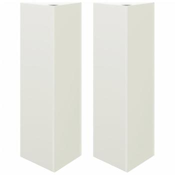 Pflanzkübel 2 Stk. Weiß Dreieckig 30x26x75 cm Stahl