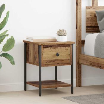 ARDEBO.de - Nachttisch Altholz 34 x 35,5 x 45 cm Holzwerkstoff