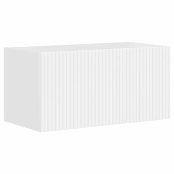 TV-Wandschrank 2 stk. Glänzend Weiß Holzwerkstoff