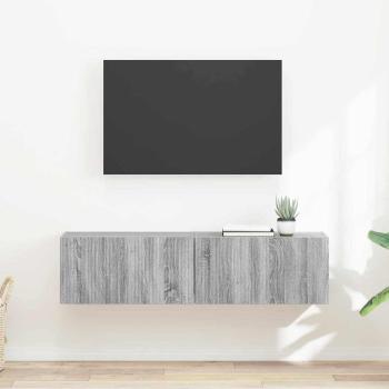 ARDEBO.de - TV-Wandschrank 2 stk. Sonoma-Grau Holzwerkstoff
