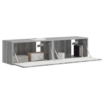 TV-Wandschrank 2 stk. Sonoma-Grau Holzwerkstoff