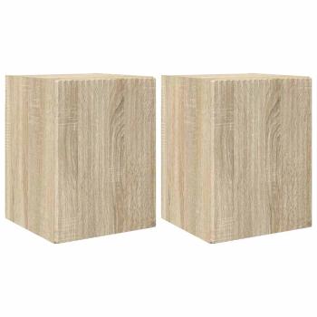 TV-Wandschrank 2 stk. Sonoma Holzwerkstoff