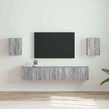 ARDEBO.de - TV-Wandschrank 2 stk. Sonoma-Grau Holzwerkstoff