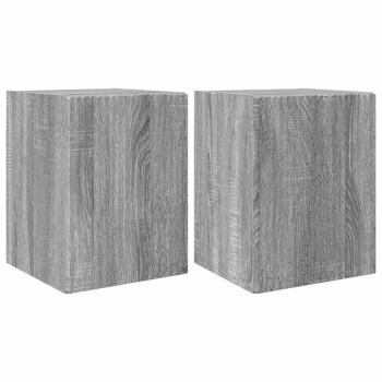 TV-Wandschrank 2 stk. Sonoma-Grau Holzwerkstoff