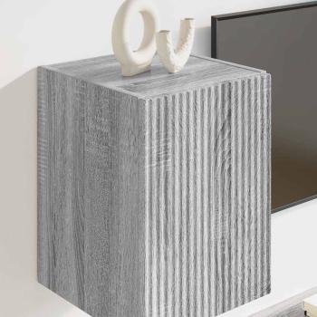 TV-Wandschrank 2 stk. Sonoma-Grau Holzwerkstoff