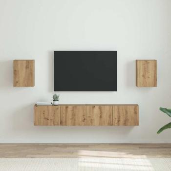 ARDEBO.de - TV-Wandschrank 2 stk. Artisan Eiche Holzwerkstoff