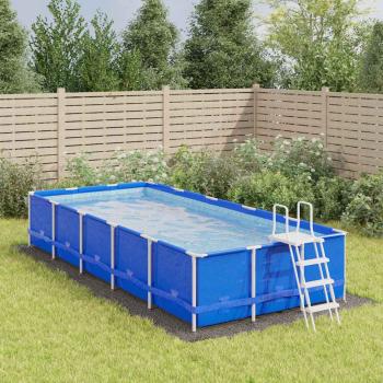 ARDEBO.de - Pool-Bodentuch Hellgrau 640x321 cm Polyester Geotextil