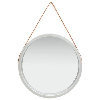 ARDEBO.de - Wandspiegel mit Gürtel 60 cm Silbern