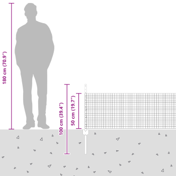 Zaun mit Pfosten Grün