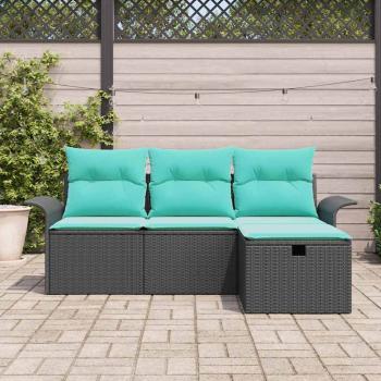 Gartensofa-set 4 Stk. Poly Rattan