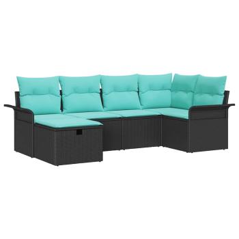 Gartensofa-set 6 Stk. Poly Rattan