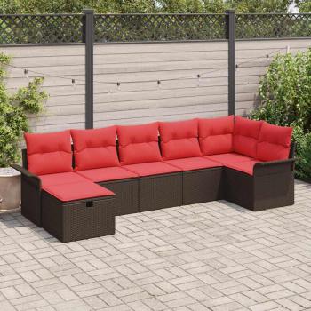 ARDEBO.de - Gartensofa-set 7 stk. Poly Rattan