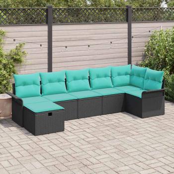 ARDEBO.de - Gartensofa-set 7 stk. Poly Rattan