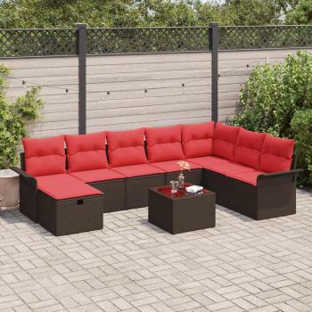 ARDEBO.de - Gartensofa-set 9 stk. Poly Rattan