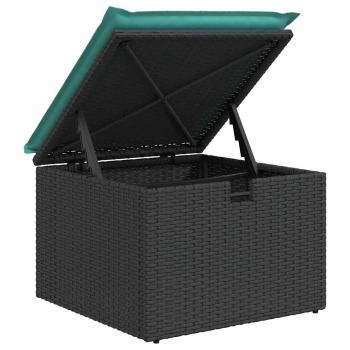 Gartensofa-set 8 Stk. Schwarz Poly Rattan