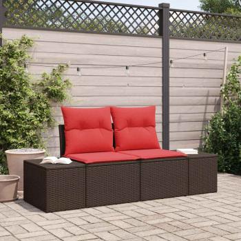 ARDEBO.de - Garten-Sofa 2-Sitzanzahl Poly-Rattan
