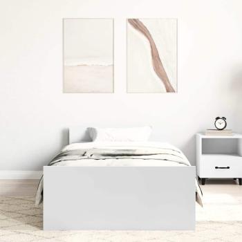Bettgestell Wei? 100x200 cm Holzwerkstoff