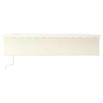 Markise Automatisch Einziehbar mit Volant 6x3 m Creme