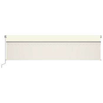 Markise Automatisch mit Rollo LED Windsensor 6x3 m Creme