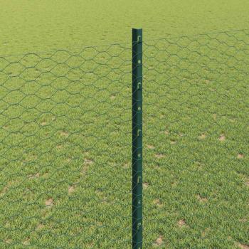 Sechseckzaun mit Pfosten 100 x 1,5 m PVC-beschichteter Stahl