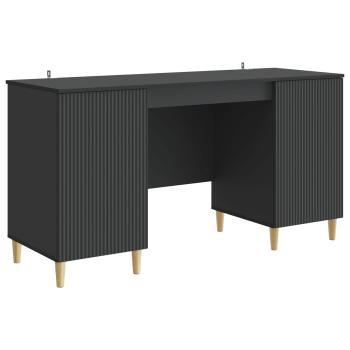 Schreibtisch mit Regal Schwarz 142,5 x 50 x 75 cm Holzwerkstoff