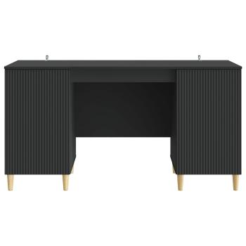 Schreibtisch mit Regal Schwarz 142,5 x 50 x 75 cm Holzwerkstoff