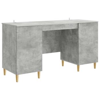 Schreibtisch mit Tür Betongrau 142,5 x 50 x 75 cm Holzwerkstoff