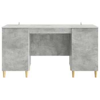 Schreibtisch mit Tür Betongrau 142,5 x 50 x 75 cm Holzwerkstoff