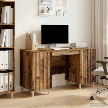 ARDEBO.de - Schreibtisch mit Regal Altholz 142,5 x 50 x 75 cm Holzwerkstoff