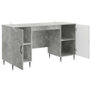 Schreibtisch Betongrau 142,5 x 50 x 75 cm Holzwerkstoff