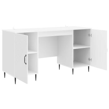 Schreibtisch Hochglanz Weiß 142,5 x 50 x 75 cm Holzwerkstoff