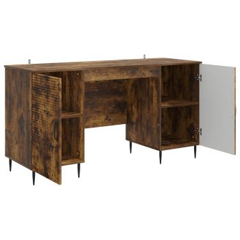 Schreibtisch Räuchereiche 142,5 x 50 x 75 cm Holzwerkstoff