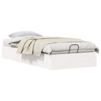 Ottoman Bettgestell mit Stauraum Weiß 75 x 190 cm
