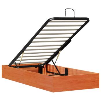 Ottoman Bettgestell mit Stauraum Wachsbraun 75 x 190 cm