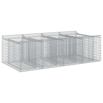 Gabionen-Hochbeet 2 stk. 200 x 100 x 60 cm Verzinkter Stahl