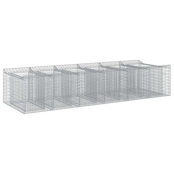 Gabionen-Hochbeet 2 stk. 300 x 100 x 60 cm Verzinkter Stahl