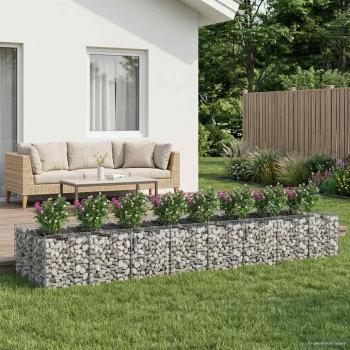 ARDEBO.de - Gabionen-Hochbeet 3 stk. 400 x 100 x 60 cm Verzinkter Stahl