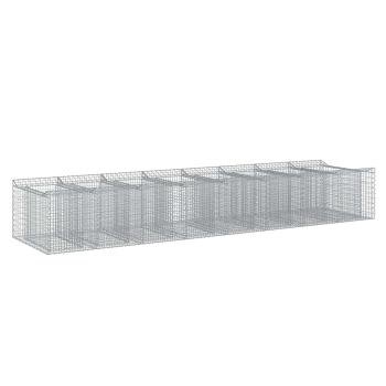 Gabionen-Hochbeet 3 stk. 400 x 100 x 60 cm Verzinkter Stahl