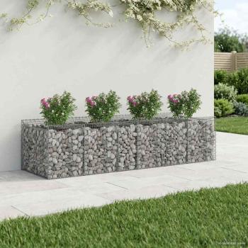 Gabionen-Hochbeet 3 stk. 400 x 100 x 60 cm Verzinkter Stahl