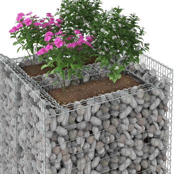 Gabionen-Hochbeet 2 stk. 100 x 100 x 100 cm Verzinkter Stahl