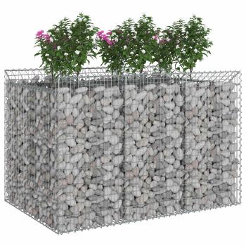 Gabionen-Hochbeet 2 stk. 150 x 100 x 100 cm Verzinkter Stahl
