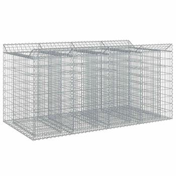 Gabionen-Hochbeet 2 stk. 200 x 100 x 100 cm Verzinkter Stahl