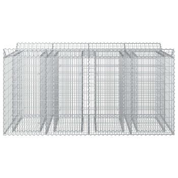 Gabionen-Hochbeet 2 stk. 200 x 100 x 100 cm Verzinkter Stahl