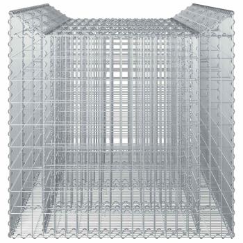 Gabionen-Hochbeet 2 stk. 200 x 100 x 100 cm Verzinkter Stahl