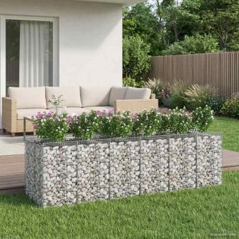 ARDEBO.de - Gabionen-Hochbeet 3 stk. 300 x 100 x 100 cm Verzinkter Stahl