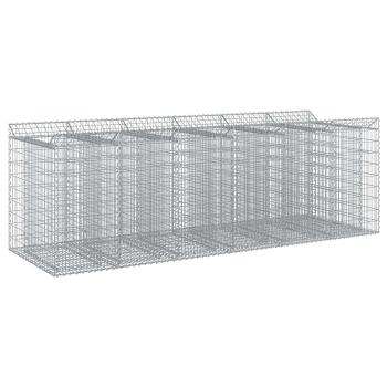 Gabionen-Hochbeet 3 stk. 300 x 100 x 100 cm Verzinkter Stahl