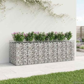 Gabionen-Hochbeet 3 stk. 300 x 100 x 100 cm Verzinkter Stahl